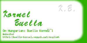kornel buella business card